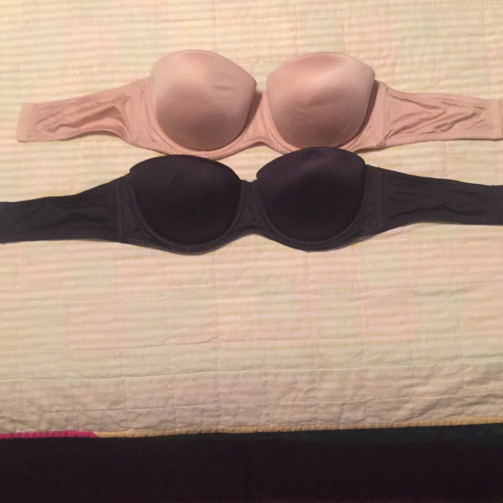 Victoria Secret strapless push up bras set of 2